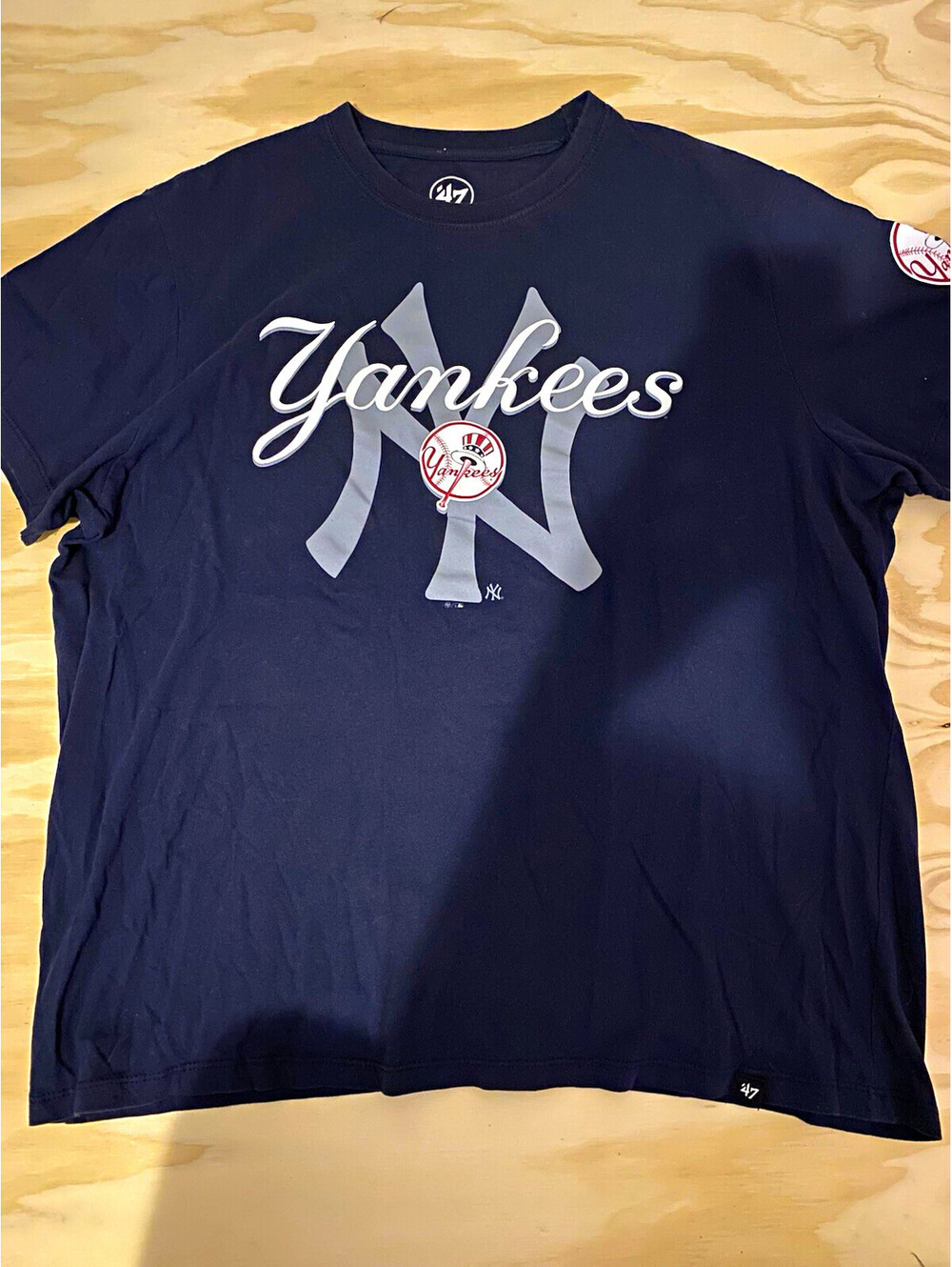 ’47 New York Yankees MLB Navy Blue Short Sleeve T-Shirt Shirt Size L